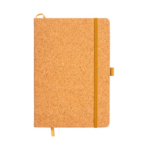 Cork notebook, lined sheets 80 pages. from 70 gr. in ivory color.