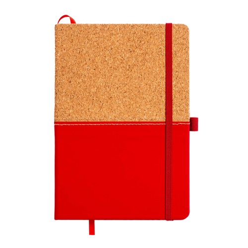 Carnet en liège et PU, feuilles lignées de couleur ivoire, 80 pag. de 70 gr,papier recyclé - 1