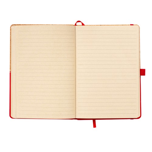 Carnet en liège et PU, feuilles lignées de couleur ivoire, 80 pag. de 70 gr,papier recyclé - 2