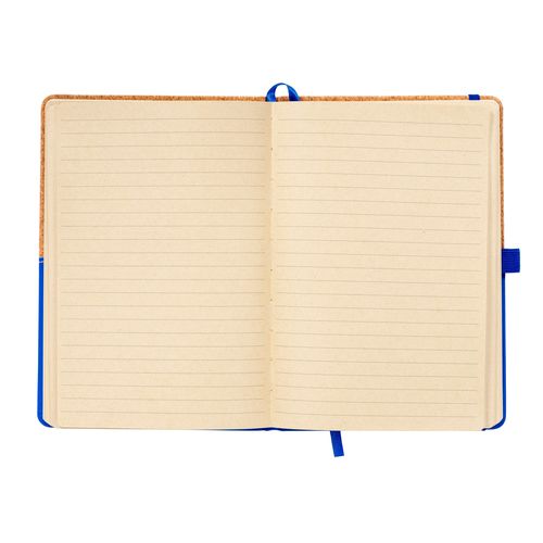 Carnet en liège et PU, feuilles lignées de couleur ivoire, 80 pag. de 70 gr,papier recyclé - 2