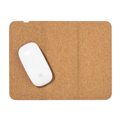 Tapis de souris et support pour téléphone portable en liège, avec chargeur wireless - 4