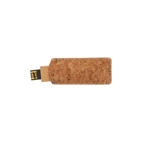 Clé USB 4 GB avec corps en carton et étui en liège - 2