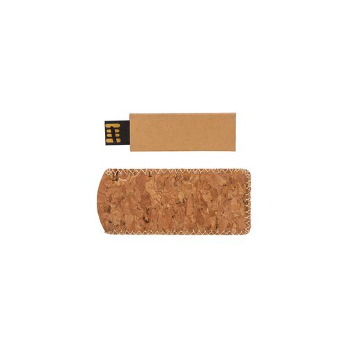 Clé USB 4 GB avec corps en carton et étui en liège - 3