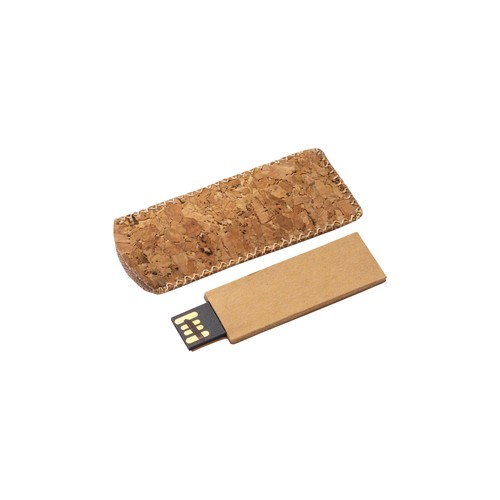 Clé USB 4 GB avec corps en carton et étui en liège - 4