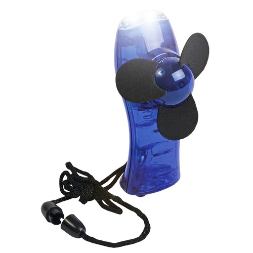 Mini ventilatore de poche avec torche 2 LED intégrée (pile AA non incluse) - 4