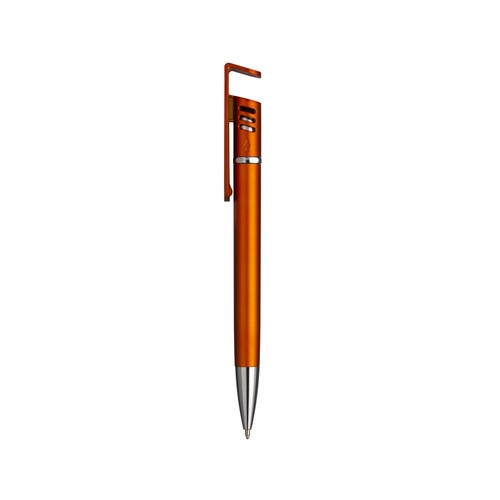 Stylo à bille en plastique avec corps métallique, support pour téléphone portable - 2