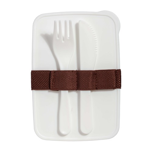 Lunch box en PP. Couverts inclus. NE CONVIENT PAS AU LAVE-VAISSELLE ET AU MICRO-ONDES - 2