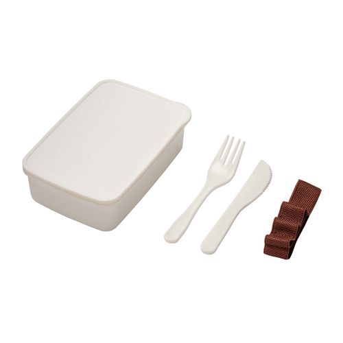 Lunch box en PP. Couverts inclus. NE CONVIENT PAS AU LAVE-VAISSELLE ET AU MICRO-ONDES - 3