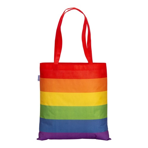 Tote-bag arc-en-ciel en R-pet 80 g/m2 anses longues - 2