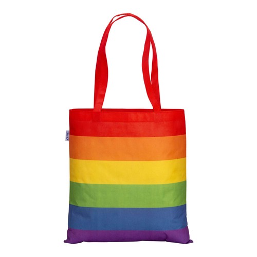 Tote-bag arc-en-ciel en R-pet 80 g/m2 anses longues - 2