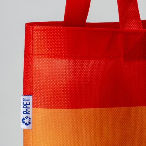 Tote-bag arc-en-ciel en R-pet 80 g/m2 anses longues - 3