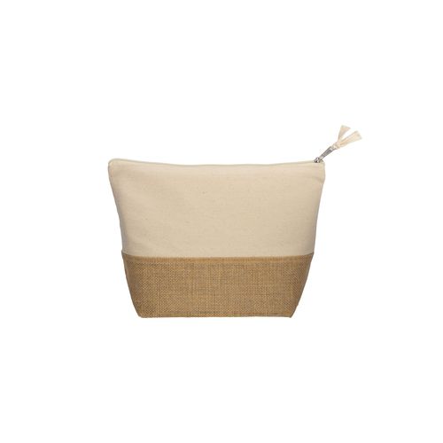 Beauty case en coton 280 g/m2, avec base en toile de jute - 2