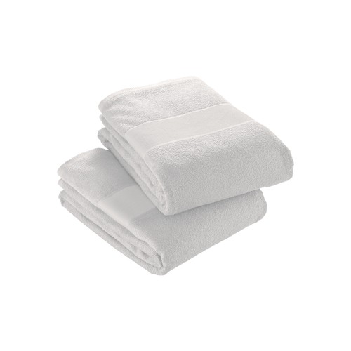 Serviette 100 % coton, 400 g/m², blanche, 40 x 60 cm - 1