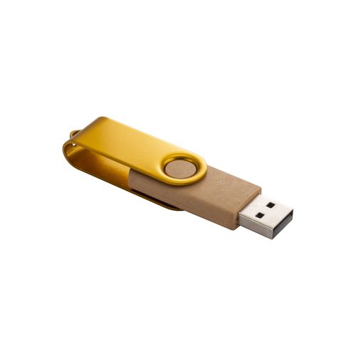 Clé USB en paille de blé, résine biodégradable et métal 4Gb - 3