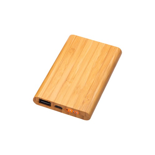 Power Bank en bambou personnalisé 4000mAh