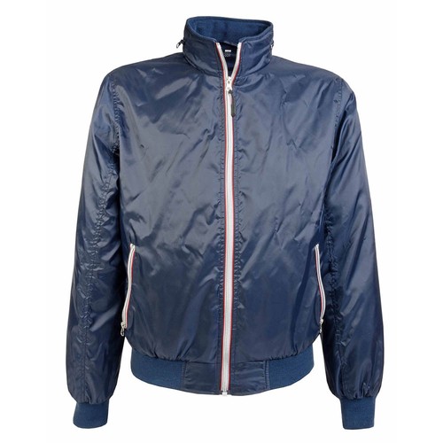 Veste imperméable en nylon 190T doublé en filet avec 2 poches et capuche pliable avec ferm - 2