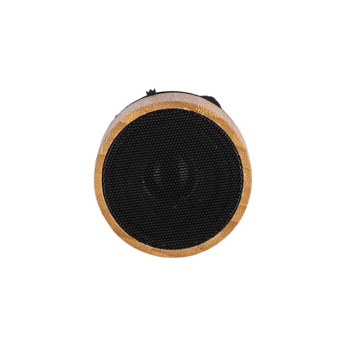 Mini haut-parleur Bluetooth V 5.0 cylindrique en bambou et ABS - 2