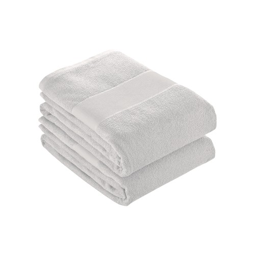 Serviette 100 % coton, 400 g/m², blanche, 50 x 100 - 1