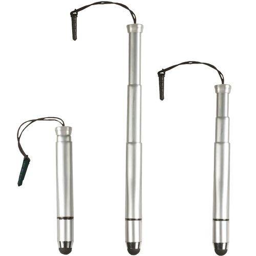 Plume telescopique pour  cran tactile de metal  avec fiche pour ins rer dans la prise des - 2