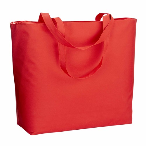 Sac de plage en polyester 300D personnalisé avec anses longues et fermeture éclair