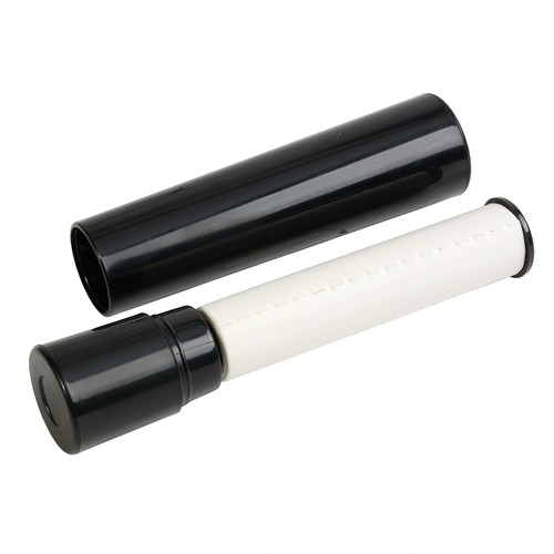 Travel-size lint roller with lid and adhesive roll (11 cm tall, 2.4 cm diameter)