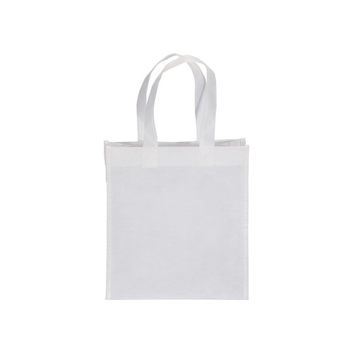 Tote-bag mini en R-pet 80 g/m2 avec soufflet, anses courtes - 2