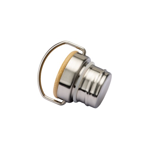 Thermos en acier inoxidable avec double paroi isolante de 500 ml avec bouchon en bambou - 2