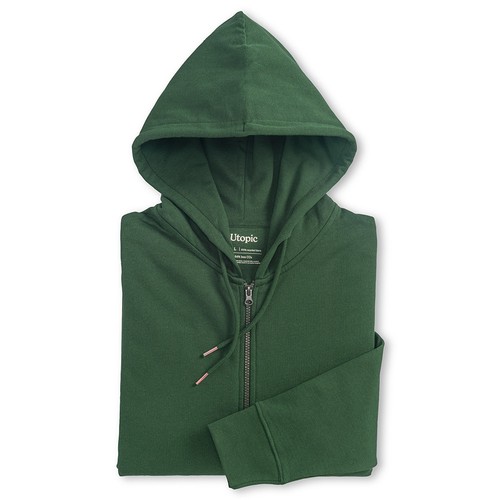 Sweat à capuche zippé unisexe en coton et polyester régénérés de 280 g/m2 - 5