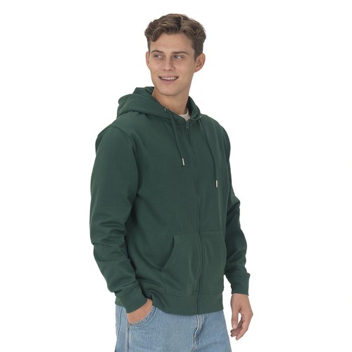 Sweat à capuche zippé unisexe en coton et polyester régénérés de 280 g/m2 - 9