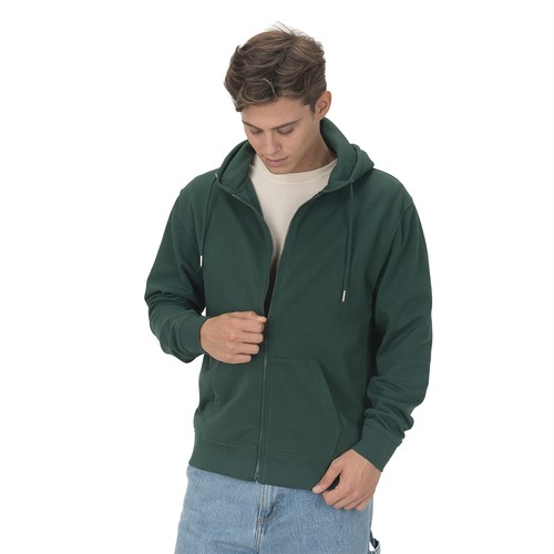 Sweat à capuche zippé unisexe en coton et polyester régénérés de 280 g/m2 - 10