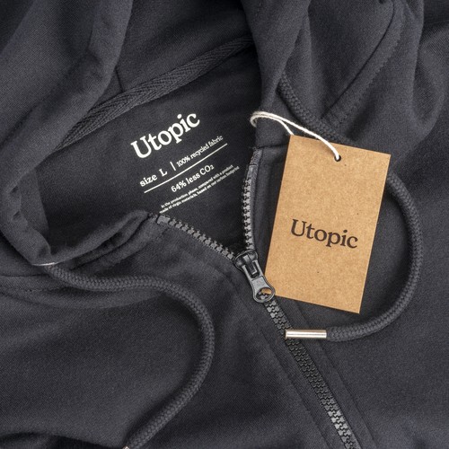 Tissu 100 régénéré. Sweat-shirt unisexe à capuche - 9