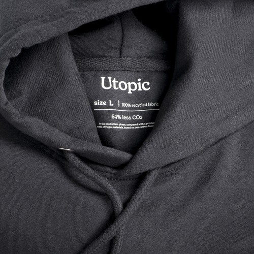 Sweat avec capuche 100% tissu régénéré - 4