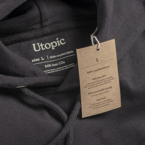 Sweat avec capuche 100% tissu régénéré - 9