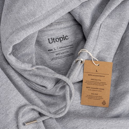 Sweat à capuche unisexe en coton et polyester régénérés de 280 g/m2 - 8