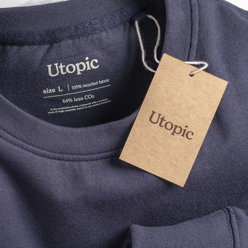 Unisex crewneck sweatshirt in 280 g/m2 regenerated cotton and polyester