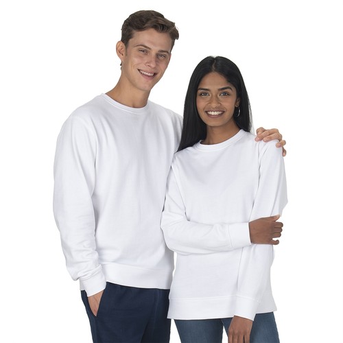 Unisex crewneck sweatshirt in 280 g/m2 regenerated cotton and polyester