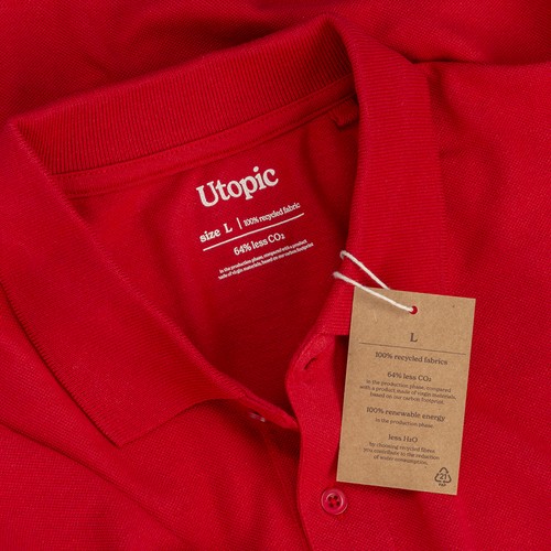Polo unisexe en coton et polyester régénérés de 200 g/m2 - 8