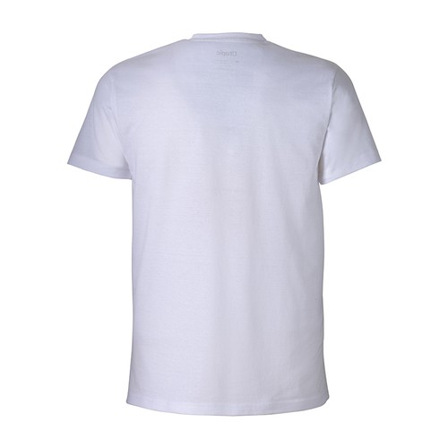 T-shirt unisexe blanc en coton et polyester régénérés de 145 g/m2 - 2