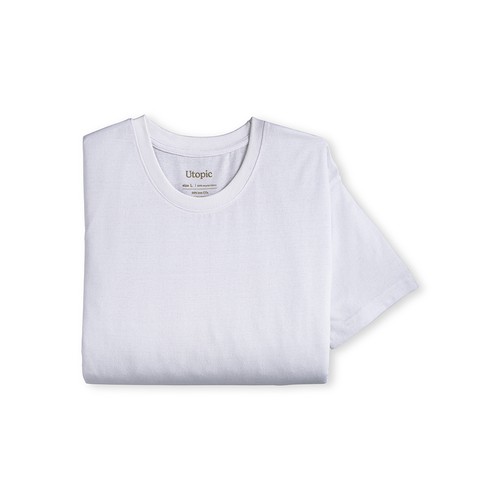 T-shirt unisexe blanc en coton et polyester régénérés de 145 g/m2 - 4