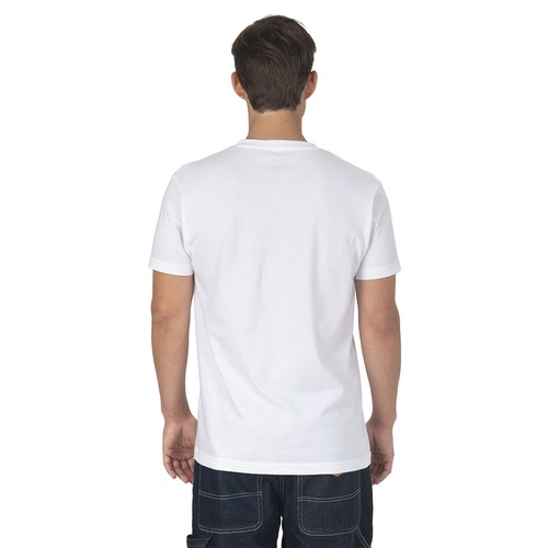 T-shirt unisexe blanc en coton et polyester régénérés de 145 g/m2 - 8
