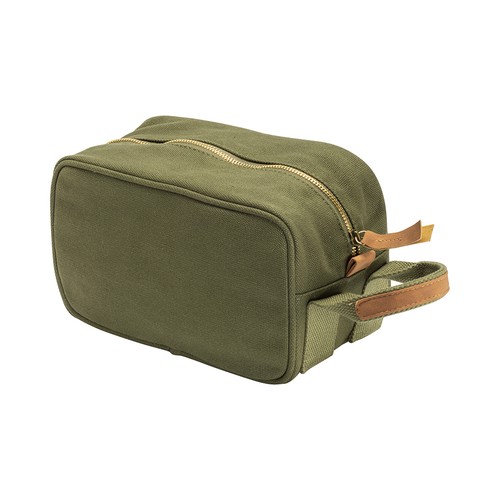 Trousse de beauté en toile recyclée avec poignée latérale - 1