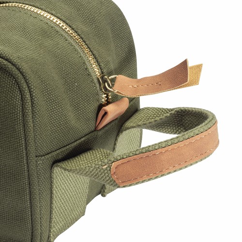 Trousse de beauté en toile recyclée avec poignée latérale - 3