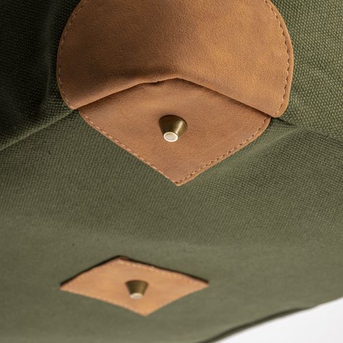 Sac de voyage en caneva recyclé. Bandoulière réglable et amovible avec boucles en métal - 10