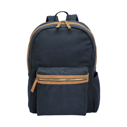 Recycled canvas backpack with padded notebook compartment Recycled canvas backpack with padded notebook compartment