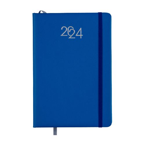 Agenda journalier 2024 avec couverture avec élastique en PU - Boîte sur demande Art. 23799 - 1