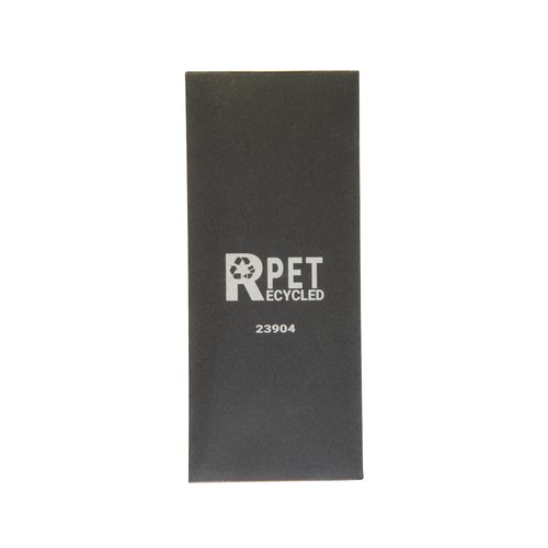 Porte-clé en Rpet avec plaque métallique chromée - 3