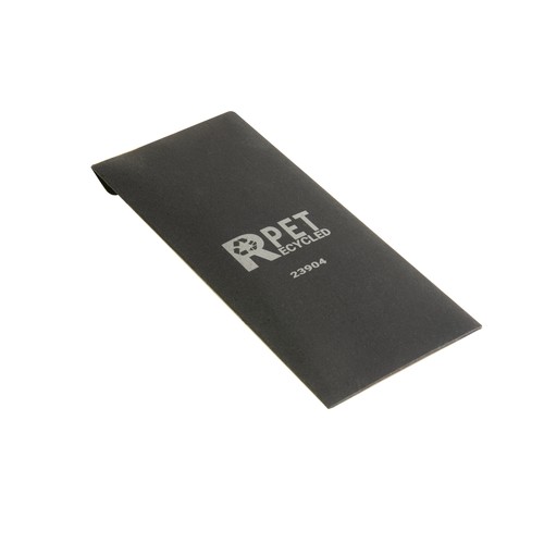 Porte-clé en Rpet avec plaque métallique chromée - 4