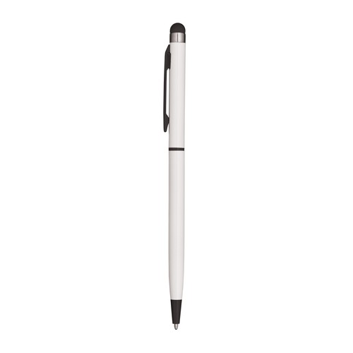 Stylo à bille en métal, avec touch screen en gomme, clip et pointe assorties. - 2