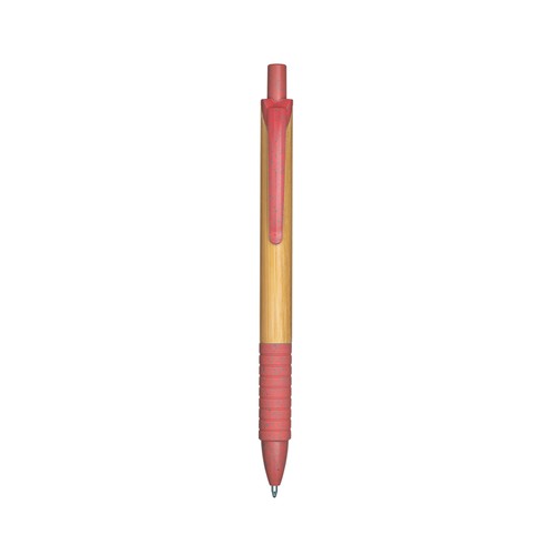 Stylo à déclic en bambou et en paille de blé personnalisé