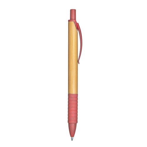 Stylo à déclic en bambou et en paille de blé - 2